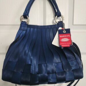 Harveys Indigo Small Stella - HTF Rare - Blue Navy Bag Tote